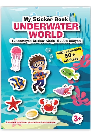 My Sticker Book '' Su Altı Dünyası-uzay'' , 2li Tükenmeyen Sticker Kitabım