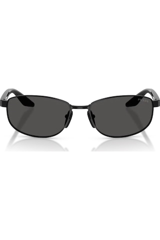 Prada Ps B53s 1ab08z 58 Linea Rossa Erkek Oval Siyah Metal Güneş Gözlüğü