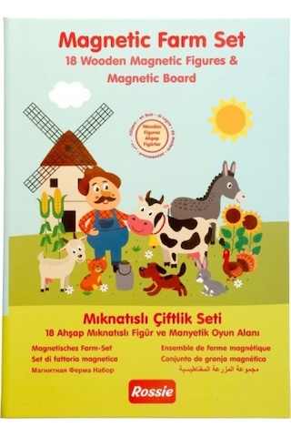Rossie Ahşap Mıknatıslı Çiftlik Oyun Seti