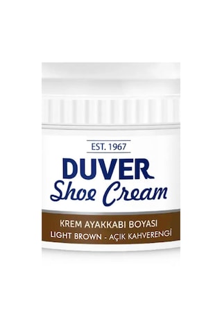 Duver Kendiliğinden Parlaklık Sağlayan Açık Kahverengi 60 Ml Krem Ayakkabı Boyası Kahverengi