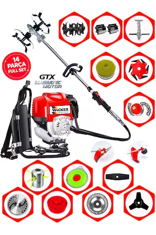 Prowackers German Kraft-914x Sırt Tırpan+ Akrobat Çapalama + Toprak Eşeleme 14 Parça Arazi Setli