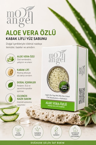 Kabak Lifli Sabun Aloe Vera Özlü Ferahlatıcı Ve Rahatlatıcı Cilt Bakım Sabunu