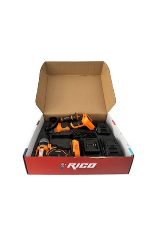 Rico 028-RE0040 Şarjlı Darbeli Matkap + 4AH 20V Şarjlı Avuç İçi Taşlama Seti