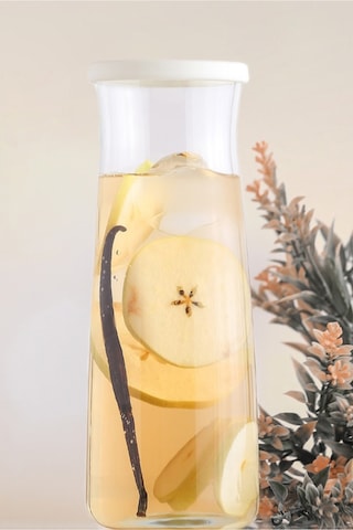 Lav Vera Cam Karaf Tekli 1,2 L Beyaz Silikon Kapaklı (Sürahi )