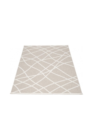 Modern Krem Geometrik Desenli Bej Sisal Halı Dokuma Salon Ve Mutfak Halısı Çok Renkli