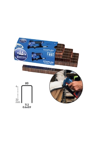Delta Zımba Teli 80/16 (1 Paket=2.000 Adet Delta Zımba Teli 80/16 (1 Paket=2.000 Adet