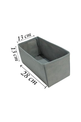Balkan Room 6'li Gri Çekmece İçi Düzenleyici Organizer Set - Çok Amaçlı Dolap İçi Kutu Seti Genel