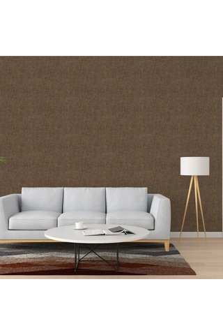Adawall Muse Koleksiyonu- 25105-8 Koyu Kahve Textile Dokulu Duvar Kağıdı 1.06x15.6m, 16.5m² Kahverengi