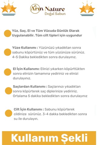 Sabun %100 Doğal Güzel Kokulu El Yüz Saç Cilt Vücut Orijinal Kükürt Sabunu 120g - 10 Adet Karışık
