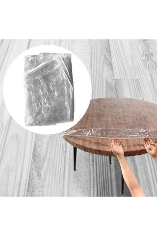 Homyl Pvc Masa Örtüsü Koruyucu Elastik Kenarlı Yemek Takımı Temizlemek