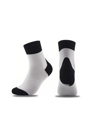 Springsun Spor Atletleri İçin Bisiklet Çorapları - Yol Ve Dağ Bisikleti, Koşu Aktivitesi İçin Nem Emici, Ventileli Orta Bilek Uzunluğu Siyah/mavi/gri Gri