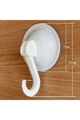 Güçlü Vantuzlu Askı 4 Lü Set. Delme Gerektirmeyen Duvar Askısı, Banyo Mutfak Duş Lavabo İçin, Fayans Cam Seramik Uyumlu, İz Bırakmaz Kaymaz