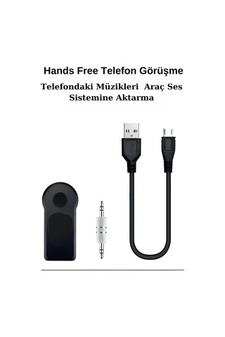 Araç İçi Kablosuz Müzik Aktarma Ve Telefon Görüşme Aparatı Aux Mini Wireless 01