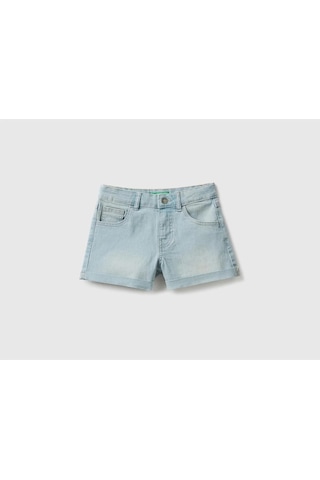 Benetton Kız Çocuk Denim Şort 4xa2c9010-24y Mavi