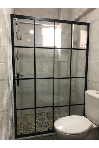 Blackline Luxuryline Siyah İki Duvar Arası Cam Duşakabin H:190 Siyah