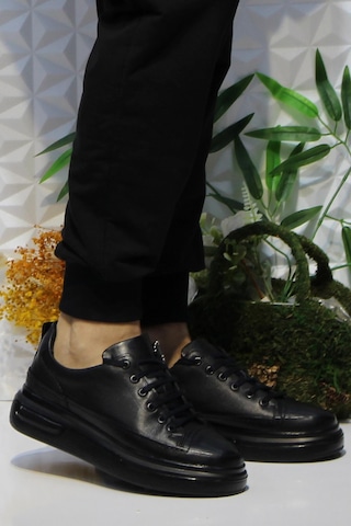 M.p 242 1870 Siyah Rahat Hakiki Deri Erkek Ayakkabı 001