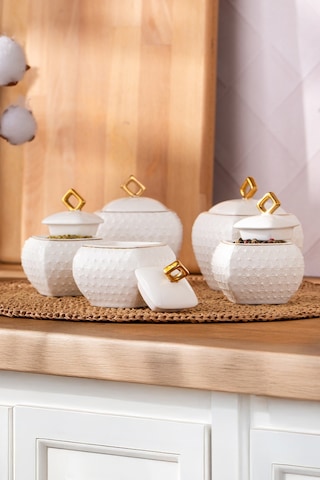 Emsan Flower Gold 5'li Baharat Takımı Gold