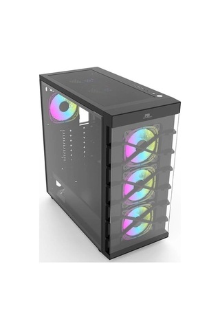 Power Boost PB-GR222BB RGB 7 Fanlı ATX Mid-Tower Oyuncu Kasası Siyah