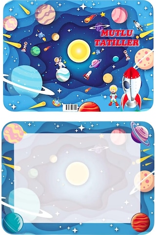 Gen-of Uzay Temalı 27x36 Karton İlkokul Yatay Karne Kabı 1 Adet