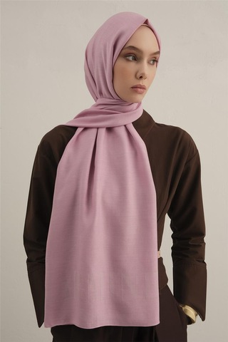 Armine Logo Drop Pamuk İpek Şal 37 Pembe
