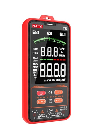 Njty T5 6000 Sayım True Rms Evrensel Siyah Dijital Multimetre