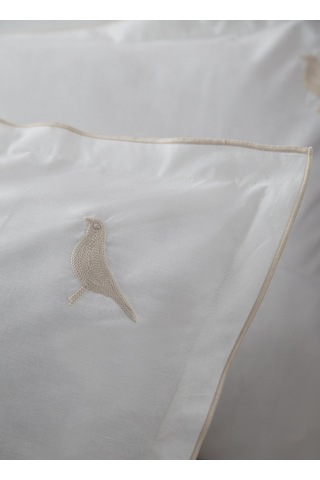 Çift Kişilik Pure Bej Nakışlı Lüks Pike Seti Bej