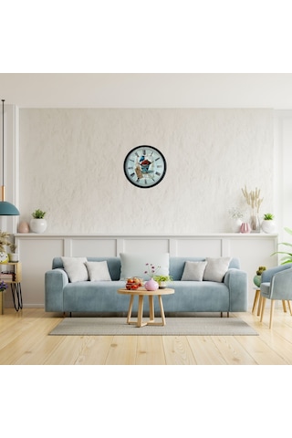 Büro Ev Ofis Hediyesi İçin 36cm Siyah Paris Garden Stil Duvar Saati Diğer