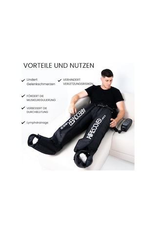 Airecover Ev Pressoterapi Pantolonu Yorgun Bacaklar İçin Kablosuz Masaj Dolaşımı Ve Lenfatik Drenaj 6 Kamera 4 Mod 30-250mmhg Otonomi 3h