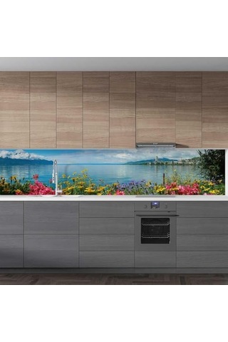 Tezgah Arası Folyo Kaplama Folyosu Cenevre Gölü 60x300 Cm Diğer