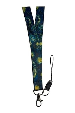 Van Gogh Yıldızlı Geceler Boyun İpi Ve Telefon Askısı Acik Yeşil