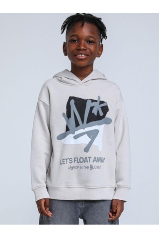 Jack Lions Erkek Çocuk Desenli Şardonlu 3 İplik Sweatshirt-14259 Gri