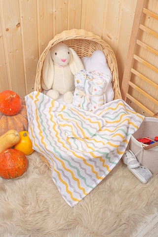 Dijital Baskılı 6lı Çok Amaçlı Müslin Örtü Seti - 75 x 75 Çok Renkli