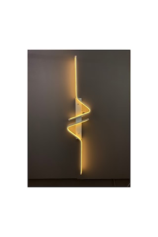 Yüksek Aydınlatmalı Z Model Beyaz Led Aplik Avize Modern, 3 Renk Aydınlatma