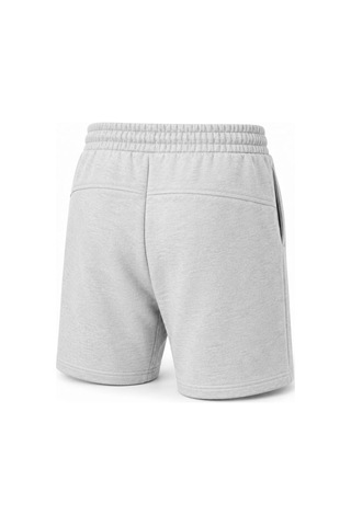 Hzr Wear Erkek Regular Fit Rahat Kesim %100 Pamuk Hafif Kalın Beli Bağcıklı Şort Gri
