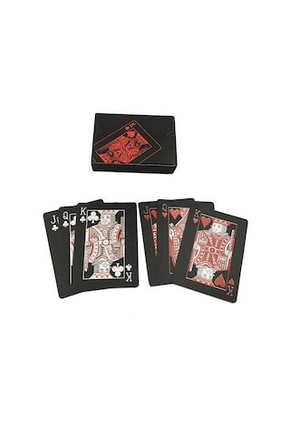 Siyah İskambil Kağıdı Plastik Su Geçirmez Oyun Kağıdı Cin954kr