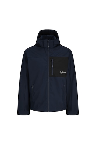 Jack & Jones Erkek Fermuarli Kapüsonlu Softshell Mont - Lupo - 12298689 Sky Captain