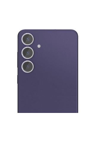 Ecruz Samsung Galaxy Uyumlu S24 Plus Diamond Kamera Lens Koruyucu Cam Filmi-mor