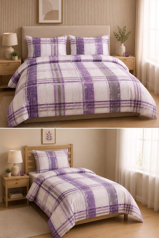 Favora Metrelik Nevresimlik Kumaş 8 Metre Piemo Desen Mürdüm