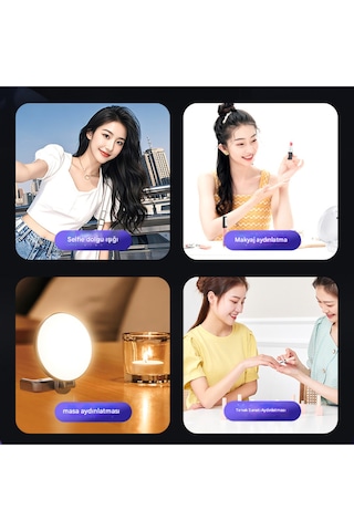 3 Renkli Çekim Işığı Tripod Telefon Kamera Laptop Uyumlu Selfie Işığı Tiktok Video Çekim Işık
