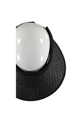 Uv Korumalı 50 Faktör Kadın Hasır Vizör Şapka Örgü Tasarım Vizör Füme