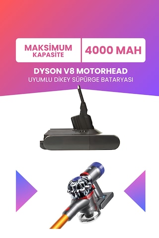 Dyson V8 Uyumlu Motorhead Batarya 21.6 V 4000mah