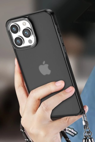 Apple İphone 14 Pro Uyumlu Kılıf Elegant Kapak - Titan Gri