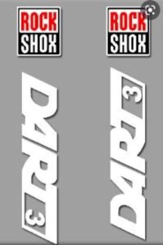 Rockshox Dart 3 Decal Kit 11.4115.003.000 Siyah - Kırmızı