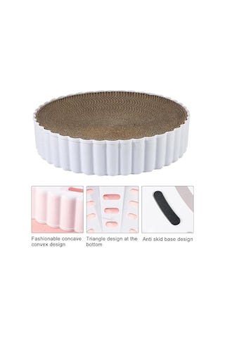 Kedi Tırmalama Yatağı, Aşınmaya Dayanıklı Yuvarlak Oluklu Kağıt