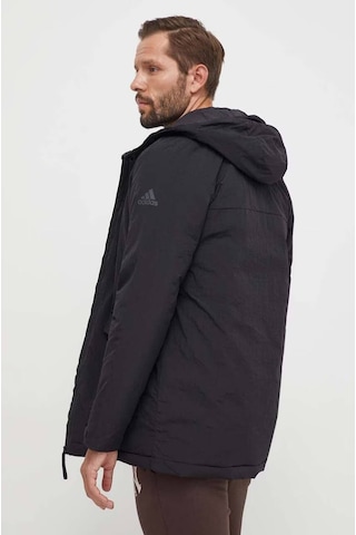 Adidas Paveric Fur Parka Opsiyonel Kürklü Kapüşonlu Regular Fit Uzun Erkek Mont Siyah Siyah