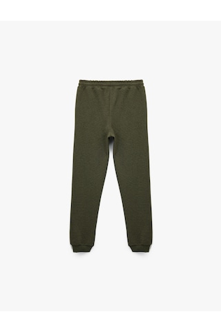 Koton Beli Lastikli Cep Detaylı Jogger Eşofman Altı Haki 7wkb40026tk