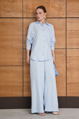 Verymoda Jakarlı Dukuma Pantolon F2020 Mavi
