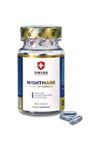 Swiss Pharma Nightmare Gh Gaba 5-htp Theanine Dopa Mucuna 50 Kapsül Aromasız