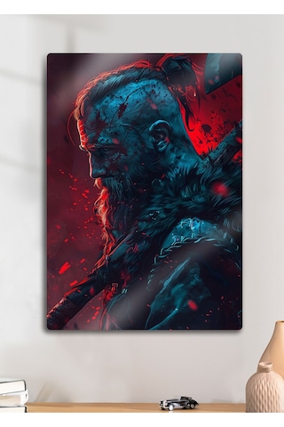 Ragnar Lodbrok, Vikings Dizi Film Posterleri - Parlak Metal Baskı Tablo