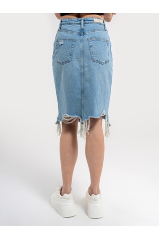 Slim Fit Kadın Etek Denim